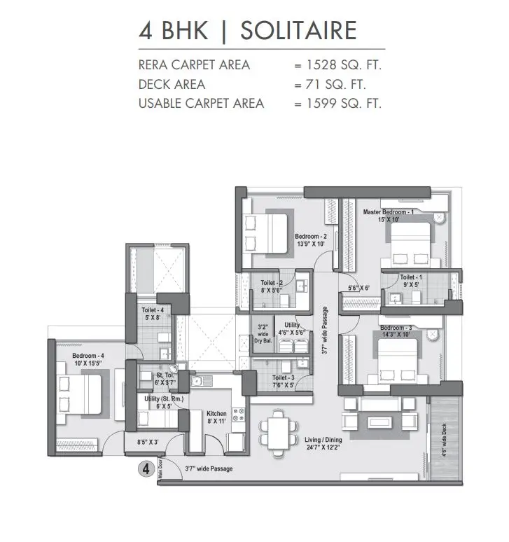 The Rivière floor plan 2