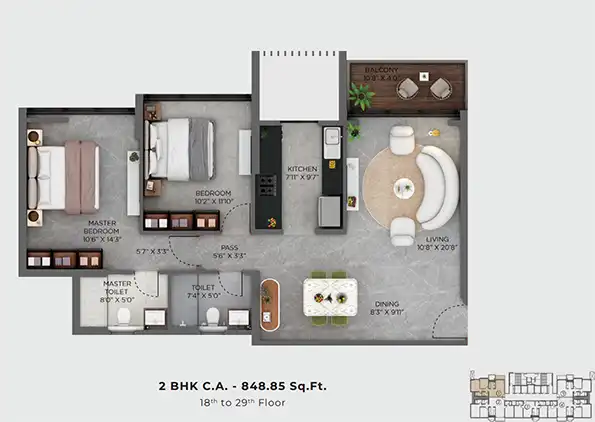 Vista Residences floor plan 1