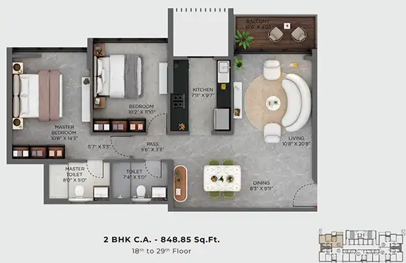 Vista Residences floor plan 2
