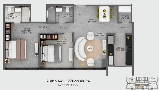 Vista Residences floor plan 3