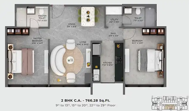 Vista Residences floor plan 4