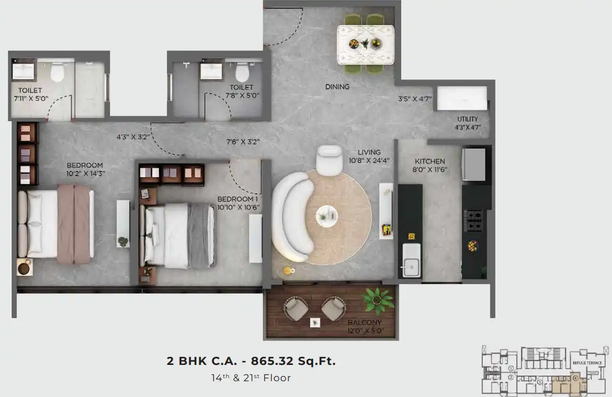 Vista Residences floor plan 5