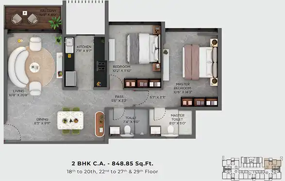 Vista Residences floor plan 8